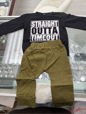 Kids Olive Green Pull-On Jogger Pants - Unbranded